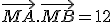 \vec{MA}.\vec{MB} = 12